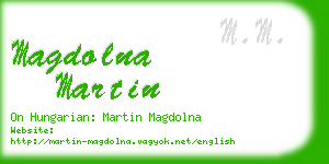 magdolna martin business card